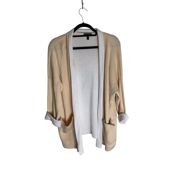Eileen Fisher Peruvian Organic Cotton-Blend Boxy Cardigan Sand - XS - Picture 1 of 5